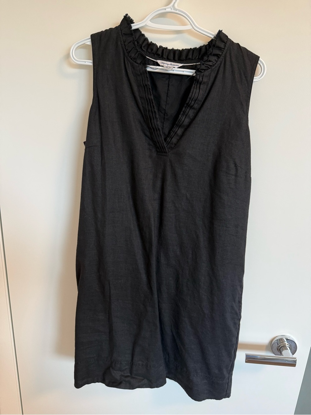 Tommy Bahama Black Linen Dress with Pockets – Size M